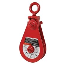 Gunnebo Johnson TL 3S 12B E Tong Line Block, 1/2" - 5/8" Rope, 3 ton Load Capacity, 12" Sheave