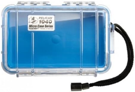 Pelican Blue 1040 Micro Case with Clear Lid and Carabineer