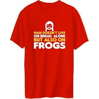 Man Doesn't Live On Bread Alone But Also On Frogs T-shirt Homme