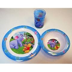 Winnie Pooh Heffalump Service Geschirr Kindergeschirr Teller Becker Sch�ssel