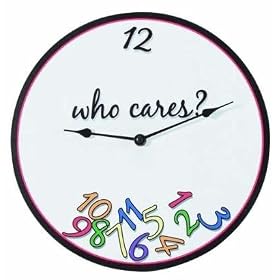 WHO CARES gag joke NOVELTY Wall CLOCK art OFFICE