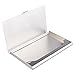 WOVTE Portable and Steady Stainless Steel Metal Business Name Card Credit Card Holder ID Card Case Organizer Silver Pack of 2
