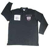 VANDAM 6661 Black Polo sweater - Big & Tall