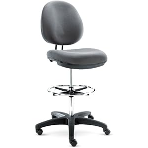 Alera IN46FA40B Interval Series Swivel Stool, Gray Fabric by Alera