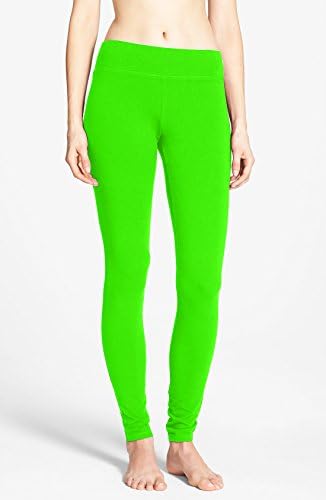Women's KARMA FIT Slimming Leggings - Best Full Legging Tights for Running, Yoga, Gym and Everyday (Neon Green / One-Size)
