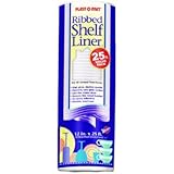 Plast-O-Mat Ribbed Shelf Liner 12in x 25ft, Pack of 2