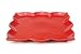 Chantal Ceramic Talavera Style 13 1/2 Inch x 13 1/2 Inch Square Serving Platter, Glossy Cinnabar