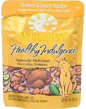 Wellness Healthy Indulgence Turkey and Duck Cat Food, 3 Ounce -- 24 per case.