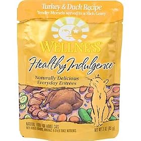 Wellness Adult Healthy Indulgence Turkey and Duck Recipe Cat Food Pouches by Wellness