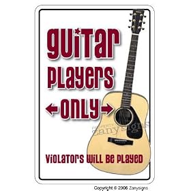 GUITAR ~Novelty Sign~ parking signs pick strings gift