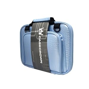 OCZ Neutrino 10 inch Netbook CaseCrown Double Memory Foam Netbook Case with Shoulder Strap (Baby Blue Faux Alligator Skin)