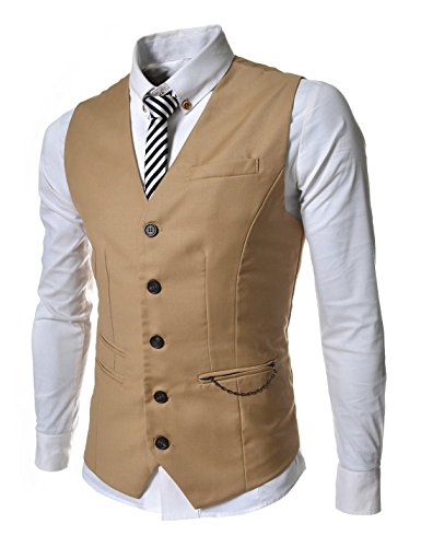 (rve) chain zipper pocket 5 button slim vest waistcoat …