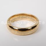 Lord of the Rings 7mm Gold Tungsten Carbide One Ring
