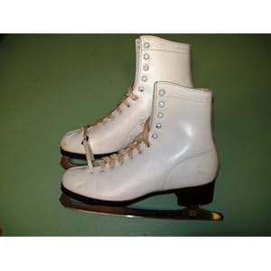 CCM White Ice Figure Skates - size 9.0 (ADULT) - excellent structual condition