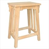 Unfinished Mission Counter Height Stool - 24" - S-324 International Concept ....