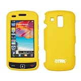 EMPIRE Yellow Rubberized Snap-On Cover Case for Samsung Rogue U960