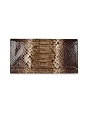 Ghibli Ladies' Brown Python and Calf Leather Continental Wallet