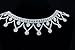 Seasofbeauty Clear Crystal Glass Rhinestone Tassels Chain Costume Trim Sewing Applique 1 Yard Silver