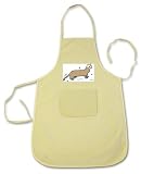 100% Cotton Apron with image: foot, ferret, animal, black