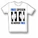 FREE SPEECH (BLUE) Women's Cut T-Shirt