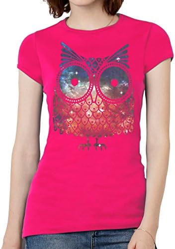 Womens Short-Sleeve Galaxy Owl T-Shirt
