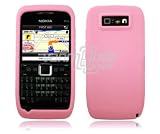 VMG Light Pink Premium Full View Soft Silicone Gel Skin Case Cover for Nokia E71 E71x Cell Phone [In VANMOBILEGEAR Retail Packaging]