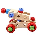 Happy Cherry 木製 組み立て玩具 取り外し可能な おもちゃ 子供 多機能 積み木 知育玩具 (31ピース)