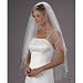Ivory Oval Solloped Bugle Bead Crystal Shape Drop Wedding Bridal Veil