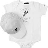 San Antonio Spurs Newborn ''My First Spurs Tee'' Bodysuit and Cap Set