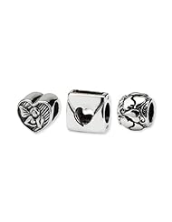 Sterling Silver s Love Boxed Bead Set by Reflection Beads, Best Quality Free Gift Box Satisfaction Guaranteed