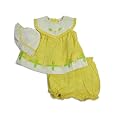 Jeracu - Newborn And Infant Girls 3 Piece Sleeveless Gingham Dress Set, Yellow, White (Size 12Months)