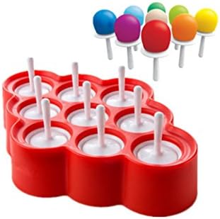 Hopsder®Mini Ice Pop Maker Molds/Popsicle Molds/Non-toxic Food Grade Silicone DIY Creative Ice Pop Molds/Lollipops Chocolates Molds For Baby Toddler Kids Set of 9