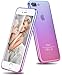 iPhone 8 Plus Case, iPhone 7 Plus Case, Ansiwee Colorful Clear Shell Super Slim Case Translucent Impact Resistant Flexible TPU Bumper Protective Case for Apple iPhone 7 Plus and 8 Plus (Blue Pink)