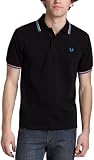 Fred Perry Men's Tipped Polo,Black,Medium