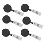 New 50 PCS Retractable Reel with Belt Clip for Keys-ids-badges Black