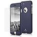 iPhone 7 Case,Lavince Full Body Protection Hard Slim Premium Cover[Dual Layer][Slim Fit] with Tempered Glass Screen Protector for iPhone 7 4.7inch(Navy Blue)