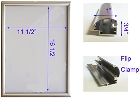 LED Backlit Box Signage Display Board 13"x 19" (silver)