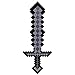 8 Bit Pixelated Foam Black Steel Sword Toy 30