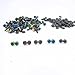 Yosoo 100pcs 10/12mm Mixed Color Plastic Safety Eyes for Teddy Bear Doll Puppet Plush Animal Craft DIY with Washers One Box (12mm)