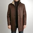 BGSD Men's Sheepskin Shearling Long Coat