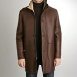 BGSD Men's Sheepskin Shearling Long Coat