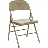 Hercules Series Triple Braced Folding Chair Finish: Beige