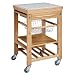 Linon Home Decor 44031BMB-01-KD-U Inlaid Granite Top Work Island