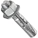 Wej-It Z3820 Bolt Wedge Anchor, Steel, Zinc Plated, Vibration Resistant, Meets ASTM B-633 Specifications, 3/8" Diameter, 2" Length, 3/8"-16 Threads, Pack Of 20