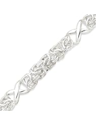Sterling Silver Fancy Bracelet - 8 Inch