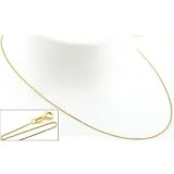 10K Gold Box Chain Necklace Pendant Italian Jewelry 18