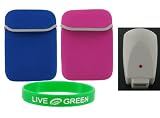 Non-OEM Amazon Kindle 2 Neoprene Sleeve Case with White USB Wall Charger