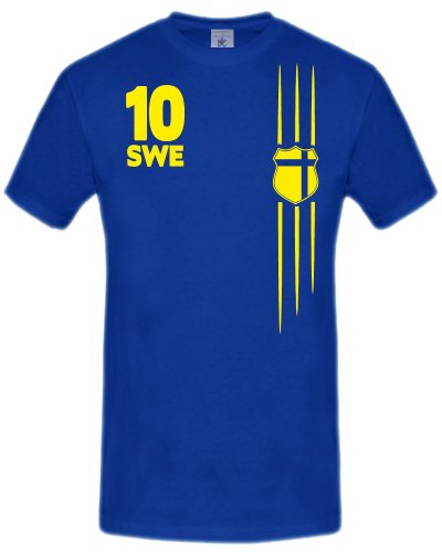 FUSSBALL WM 2014 – SCHWEDEN FANSHIRT 3297(K-B) Gr. 152/164