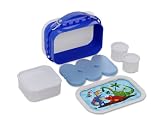 Yubo Deluxe Lunchbox-Blue with Dinosaurs design
