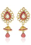 Designer Jhumkis With Kundan Work